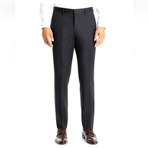 Hugo Boss Mens Pants Size 44 Regular Charcoal Gray Wool Huge 6 Genius 5 Slim Fit